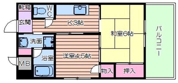 パルク長居の物件間取画像